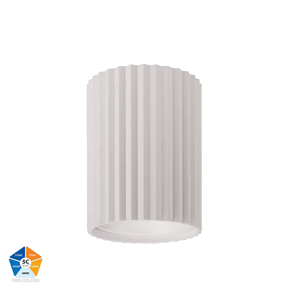 Nella 12W Quinto 240V LED Surface Mounted Downlight White - HV5852S-WHT