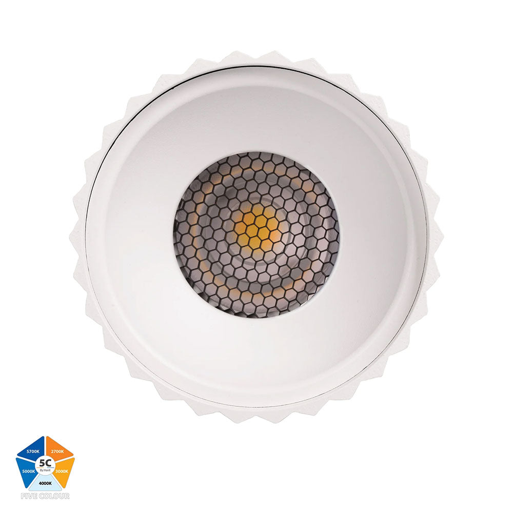 Nella 18W Quinto 240V LED Surface Mounted Downlight White - HV5853S-WHT