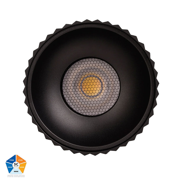 Nella 24W Quinto 240V LED Surface Mounted Downlight Black - HV5854S-BLK