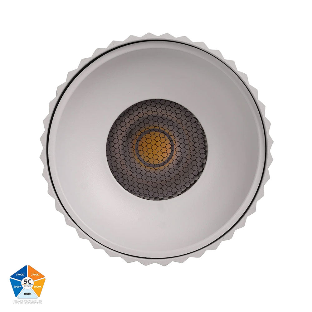 Nella 24W Quinto 240V LED Surface Mounted Downlight White - HV5854S-WHT