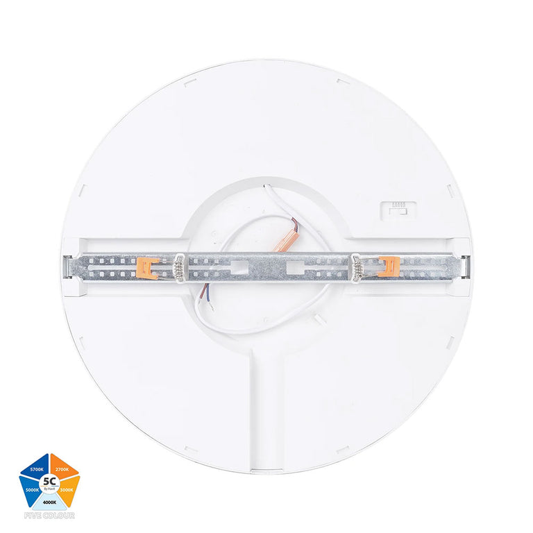 Auster 36W Quinto 240V LED Ceiling Mounted Oyster Light White - HV5865S-WHT