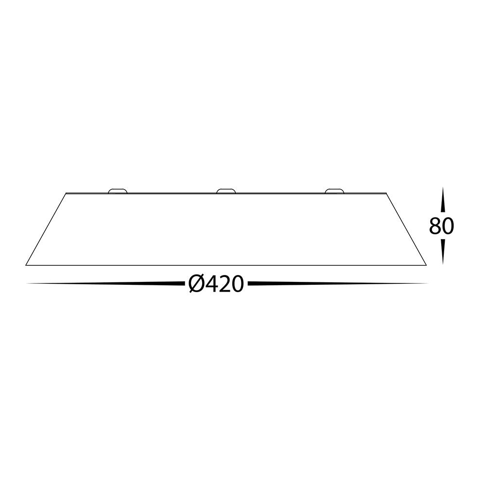 Noyer 35W CCT 240V LED Oyster Light Walnut / White - HV5872T