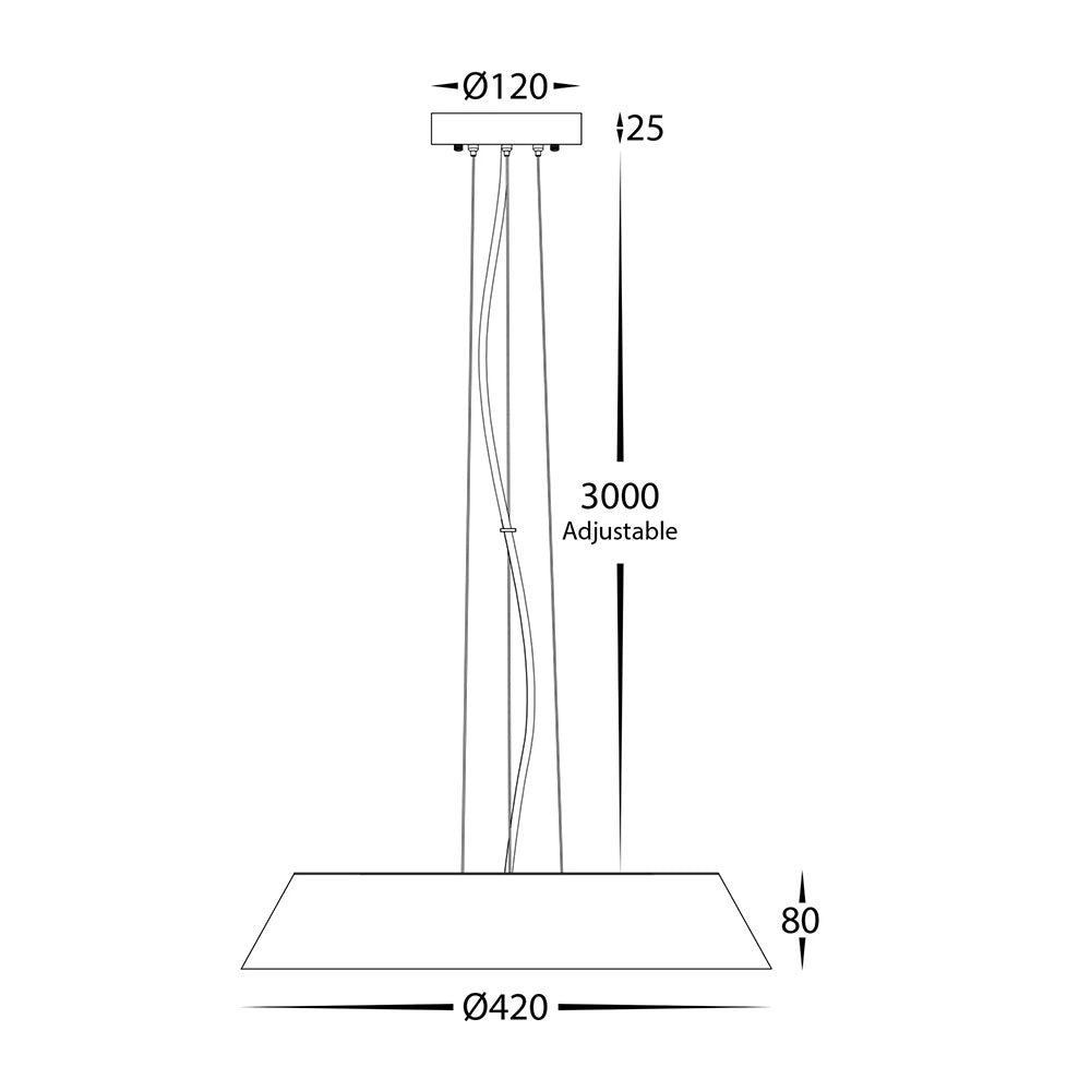 Noyer 35W CCT 240V LED Pendant Walnut / White - HV5872T-PDT