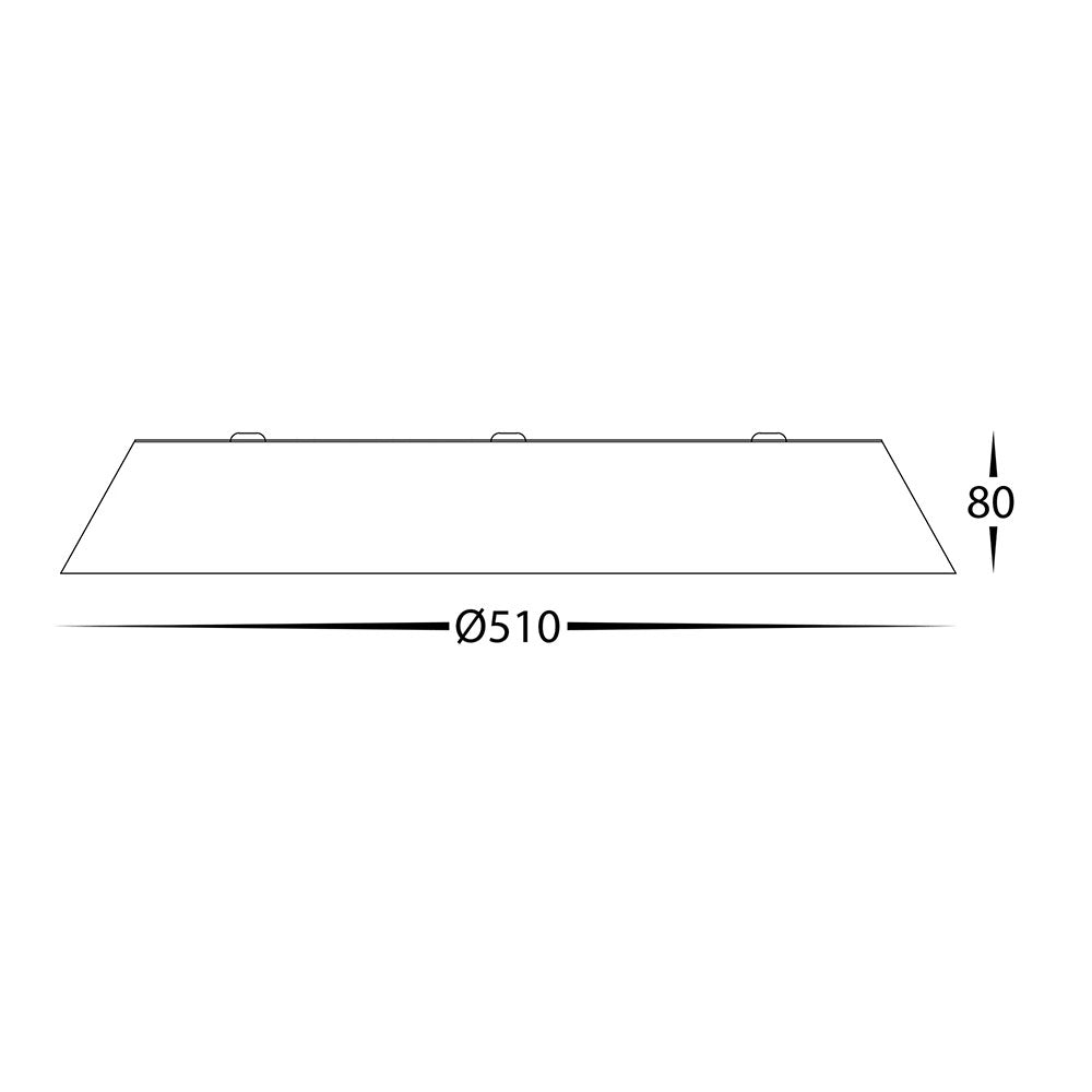 Noyer 40W CCT 240V LED Oyster Light Walnut / White - HV5873T