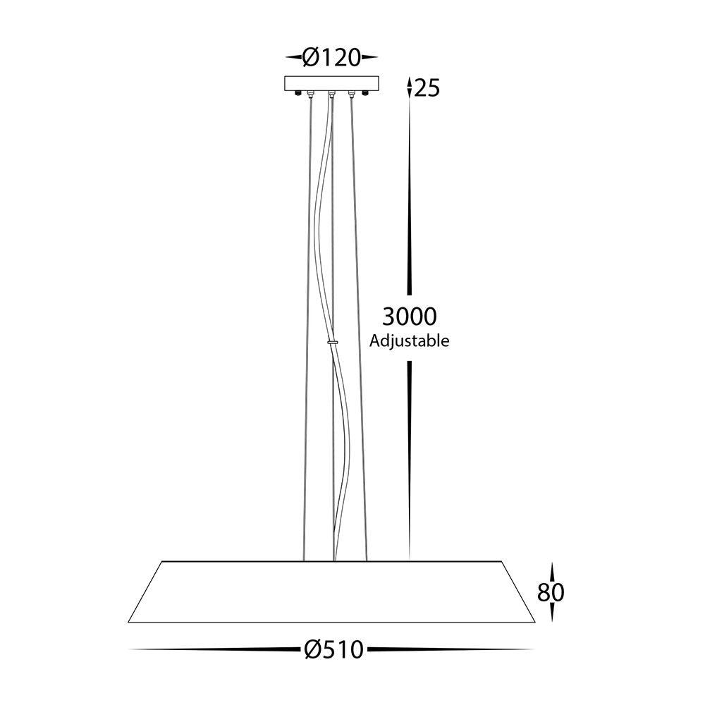 Noyer 40W CCT 240V LED Pendant Walnut / White - HV5873T-PDT