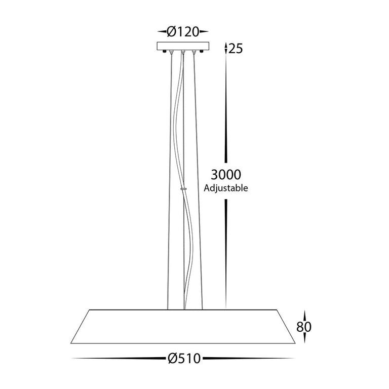 Noyer 40W CCT 240V LED Pendant Walnut / White - HV5873T-PDT