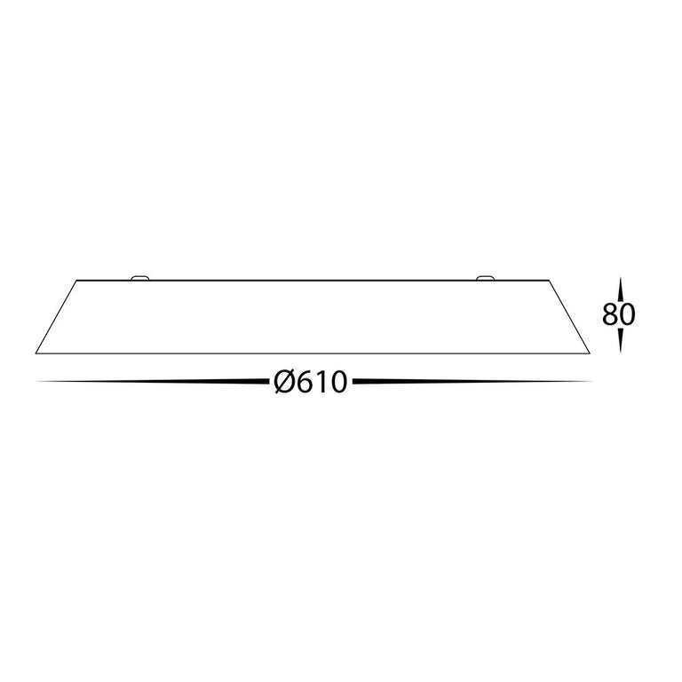 Noyer 50W CCT 240V LED Oyster Light Walnut / White - HV5874T