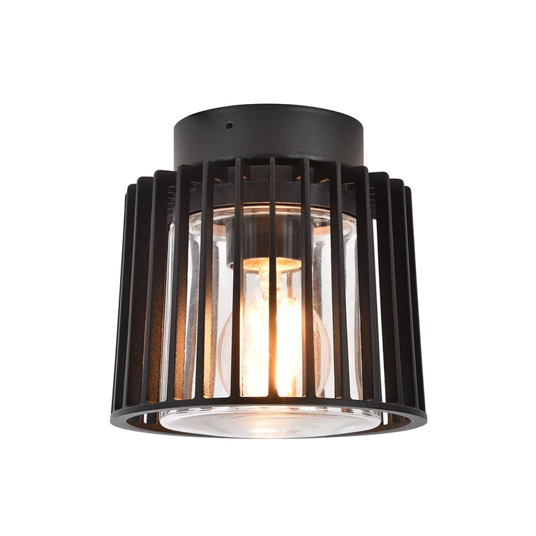 Lumo 9W 240V LED Surface Mounted Ceiling Light Black / Warm White - HV5894W-BLK