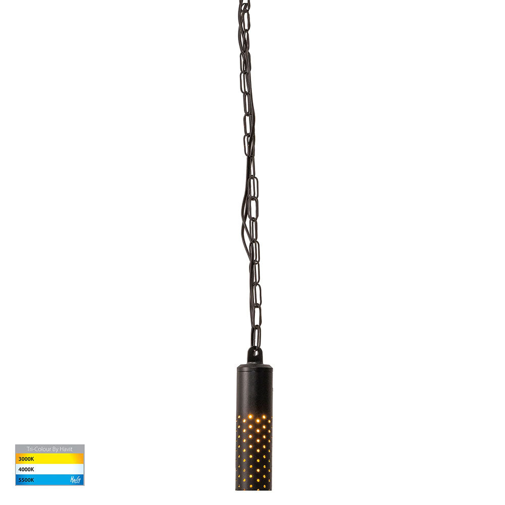Willow 5W CCT 240V GU10 LED 54mm Pendant Black - HV5901T-BLK-240V