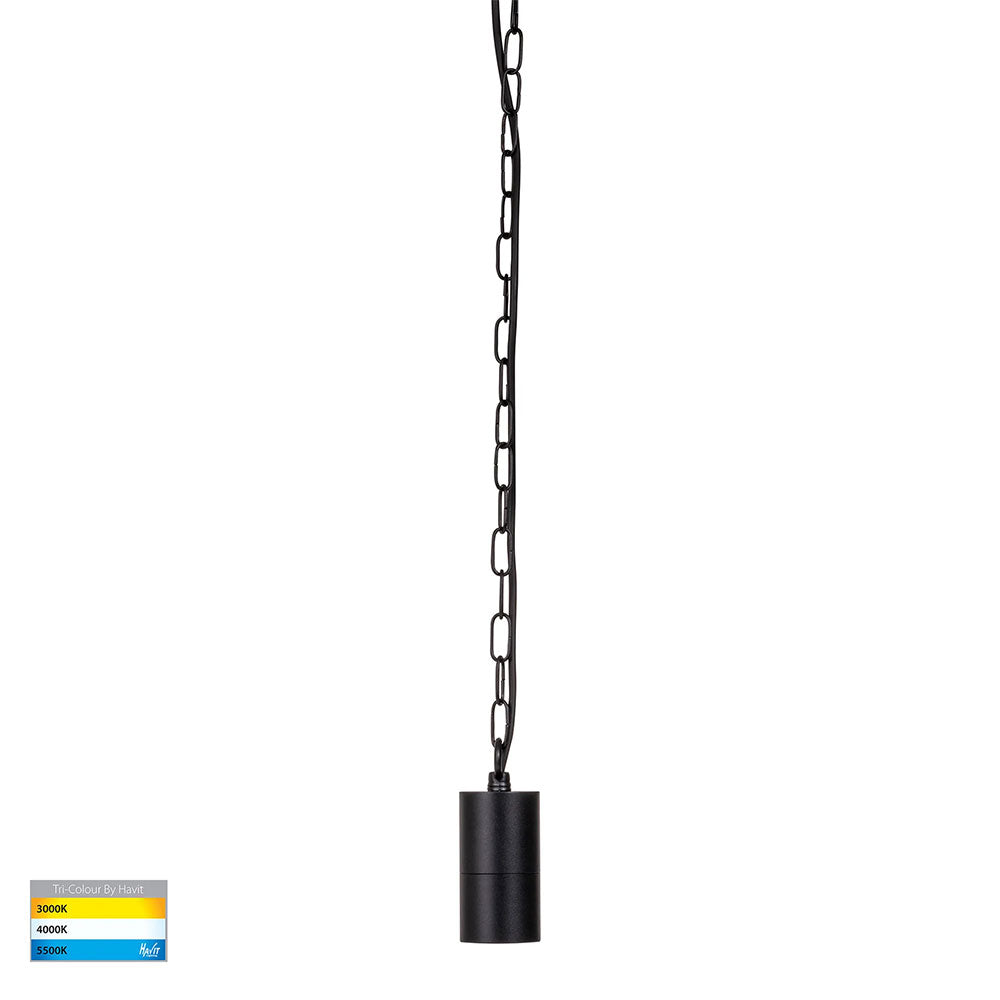 Tivah 5W CCT 240V GU10 LED 60mm Pendant Black - HV5902T-BLK-240V