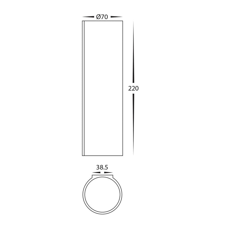 Valec 2 x 5W Flush Up & Down Plaster Wall Light White - HV8021T