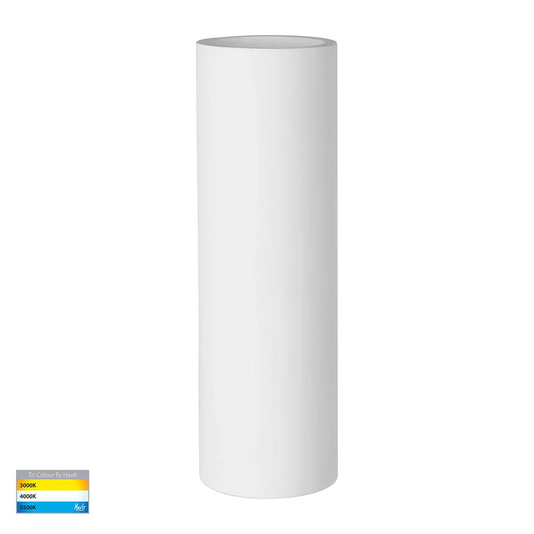 Valec 2 x 5W Flush Up & Down Plaster Wall Light White - HV8021T