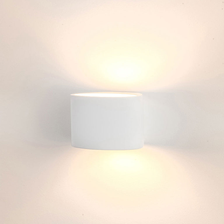 Arc 2W 240V G9 LED Up & Down Plaster Wall Light White / Warm White - HV8025W