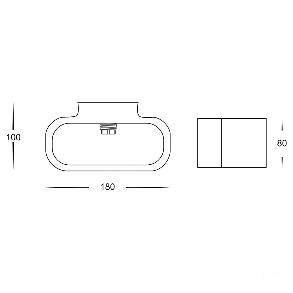 Concept 2W 240V LED Up & Down Wall Light White / Cool White - HV8027C