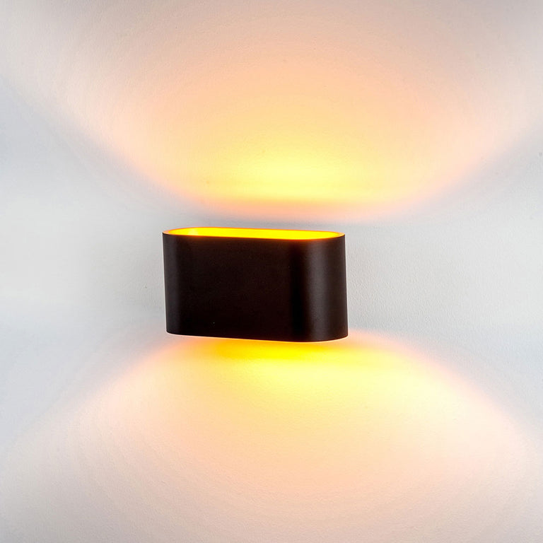 Concept 2W 240V G9 LED Up & Down Wall Light Black / Cool White - HV8028C-BLK