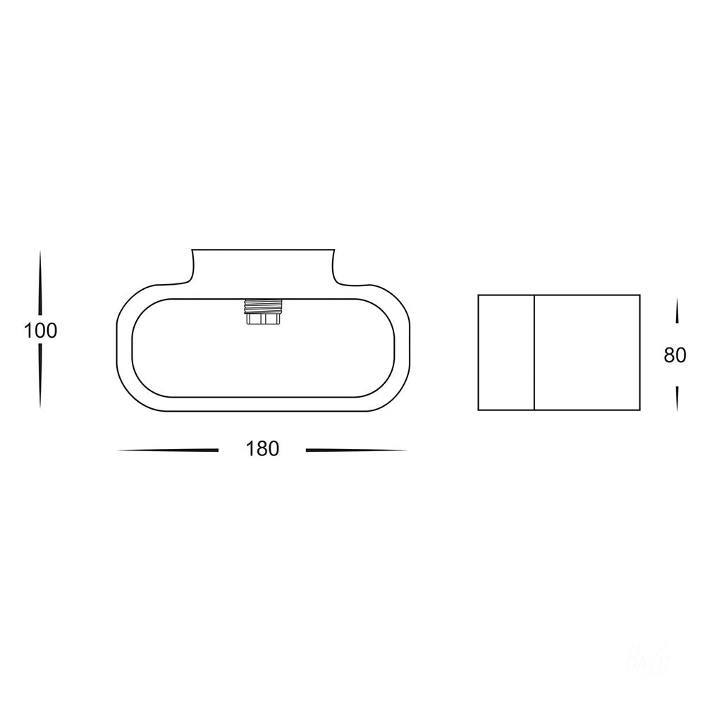 Concept 2W 240V G9 LED Up & Down Wall Light White / Warm White - HV8028W-WHT