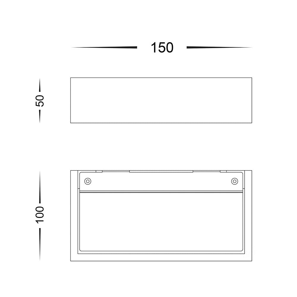 Sunrise 2W 240V G9 LED 150mm Wall Light White / Cool White - HV8069C