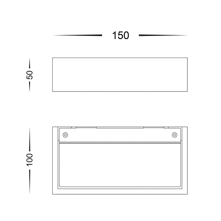Sunrise 2W 240V G9 LED 150mm Wall Light White / Cool White - HV8069C