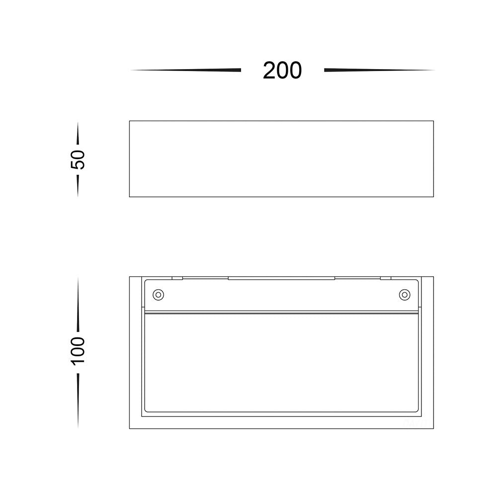 Sunrise 3W 240V E14 LED 200mm Wall Light White / Warm White - HV8070W