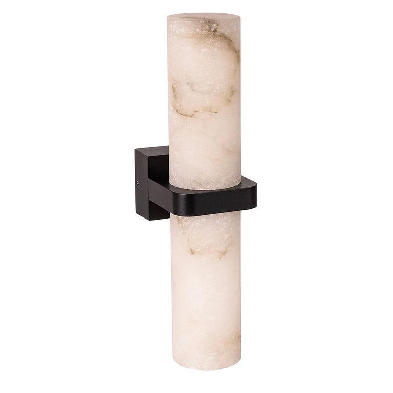 Albast Wall Light With Alabaster Glass Black - HV8079T-BLK