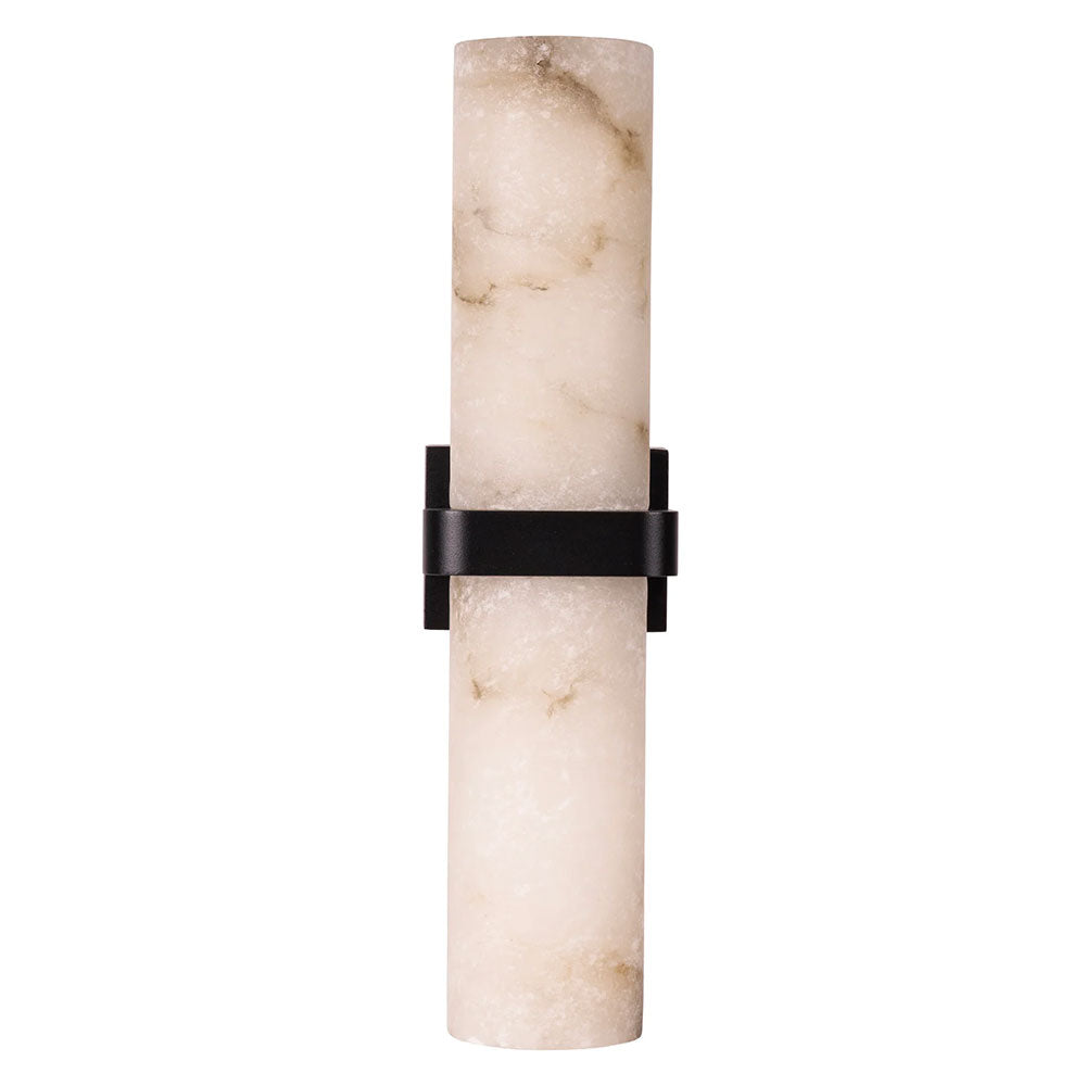 Albast Wall Light With Alabaster Glass Black - HV8079T-BLK