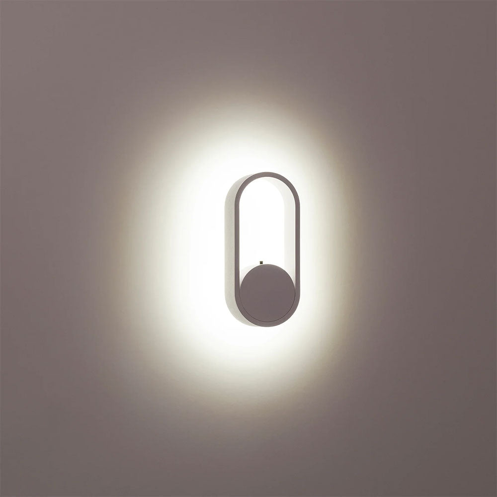 Ovale 7W CCT 240V LED Wall Light White - HV8080T-WHT