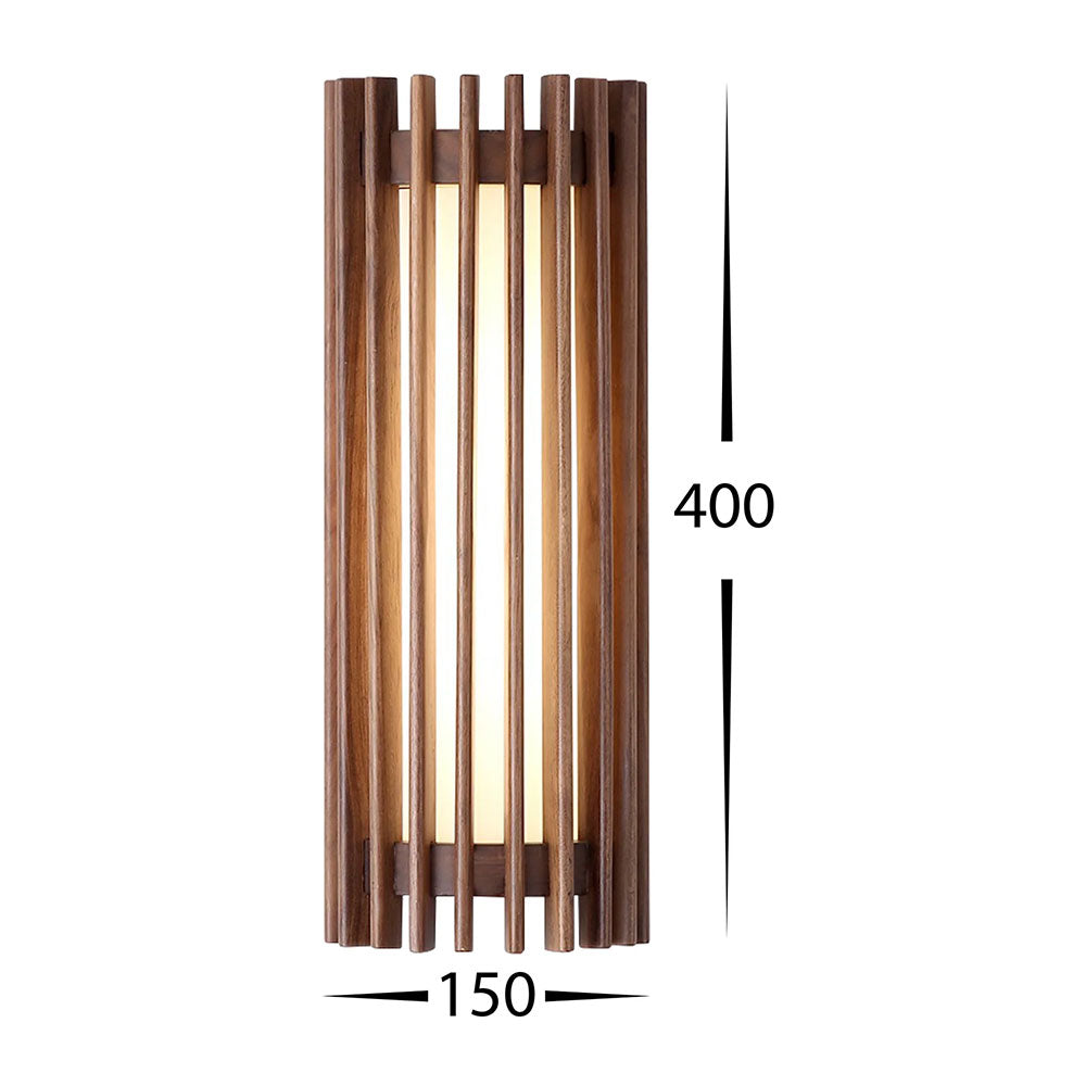 Orech 12W CCT 240V LED Wall Light Walnut - HV8089T