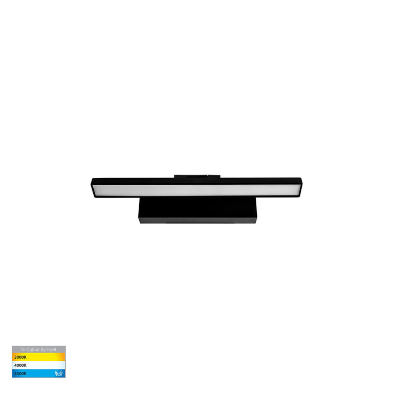 Vanita 20W CCT 240V LED 400mm Adjustable Wall Light Black - HV8101T-BLK