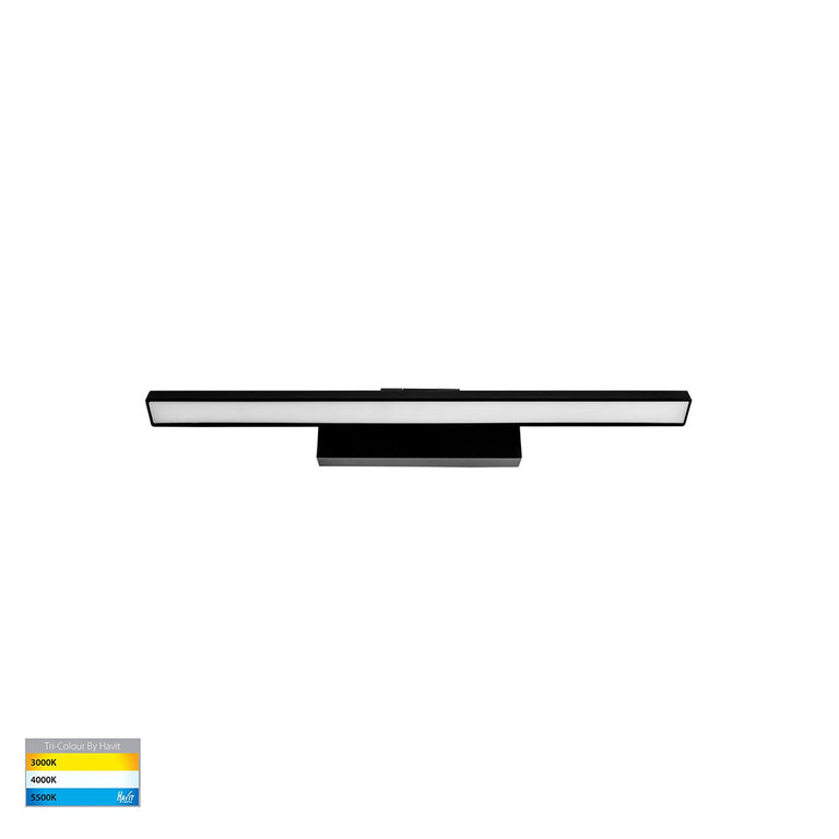 Vanita 30W CCT 240V LED 600mm Adjustable Wall Light Black - HV8102T-BLK