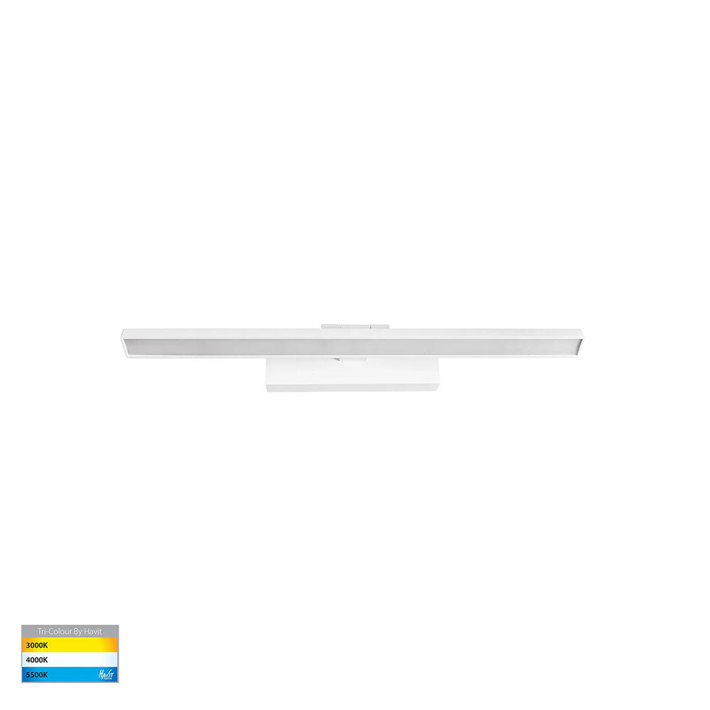 Vanita 30W CCT 240V LED 600mm Adjustable Wall Light White - HV8102T-WHT
