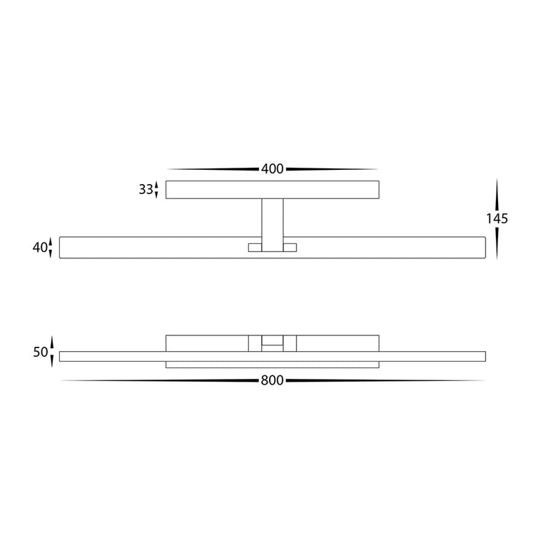 Vanita 40W CCT 240V LED 800mm Adjustable Wall Light White - HV8103T-WHT