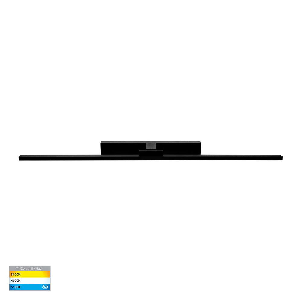 Vanita 50W CCT 240V LED 1000mm Adjustable Wall Light Black - HV8104T-BLK