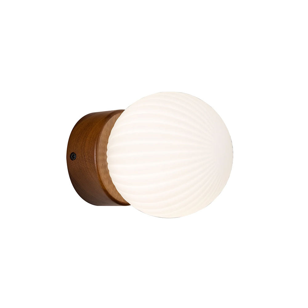 Lengu Ashwood Timber Stained Walnut LED Wall Light - HV8301W-ASHST