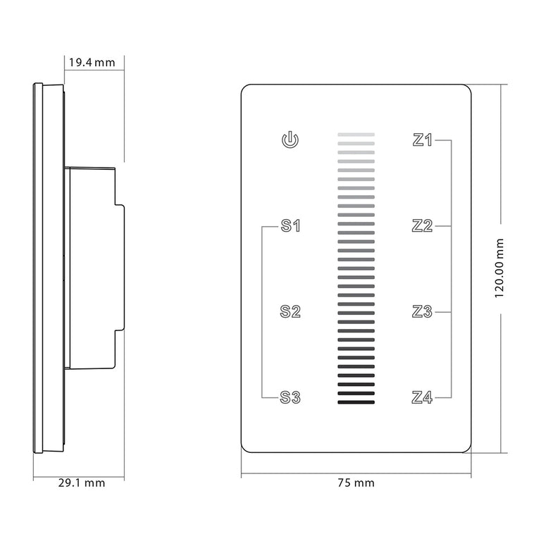 Single Coloured LED Touch Panel - HV9101-2830A