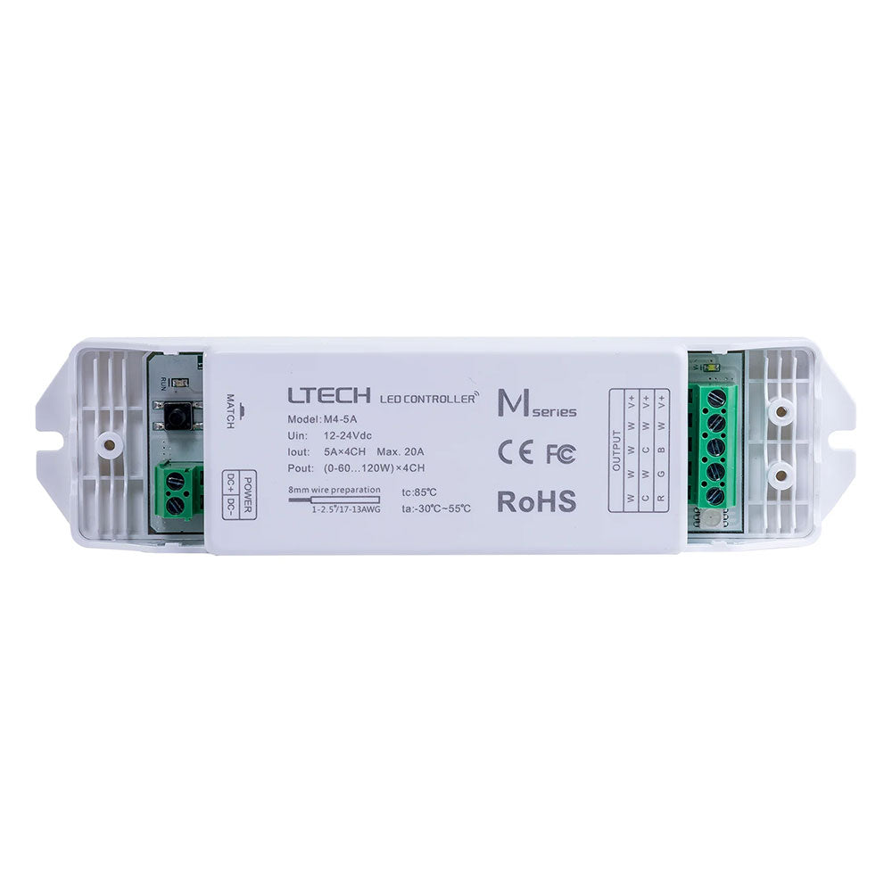 Single Colour LED Strip Controller and Receiver - HV9102-M1+M4-5A