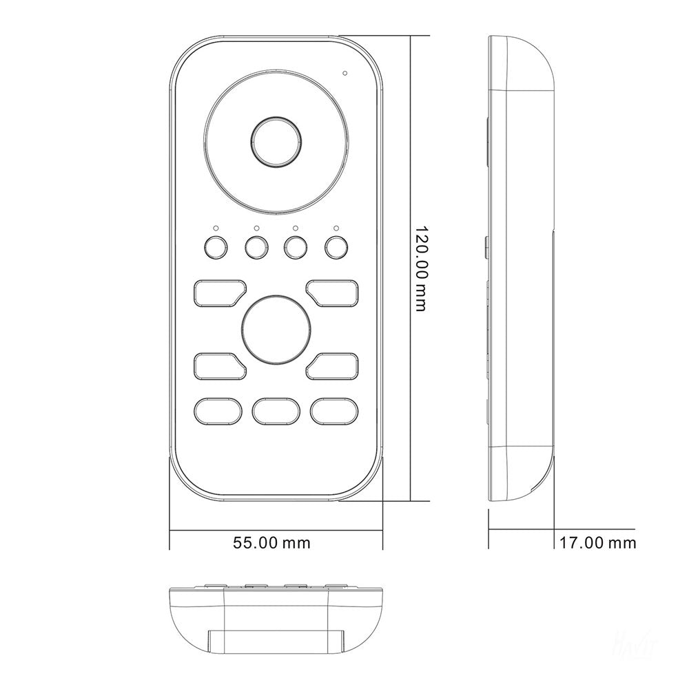 Zigbee RGBW LED Strip Remote Controller - HV9102-ZB-RGBWREM