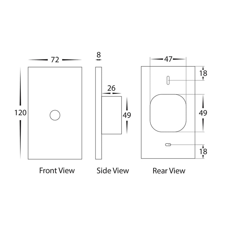 Wifi 300W 240V Single Gang Wall Switch White - HV9110-1