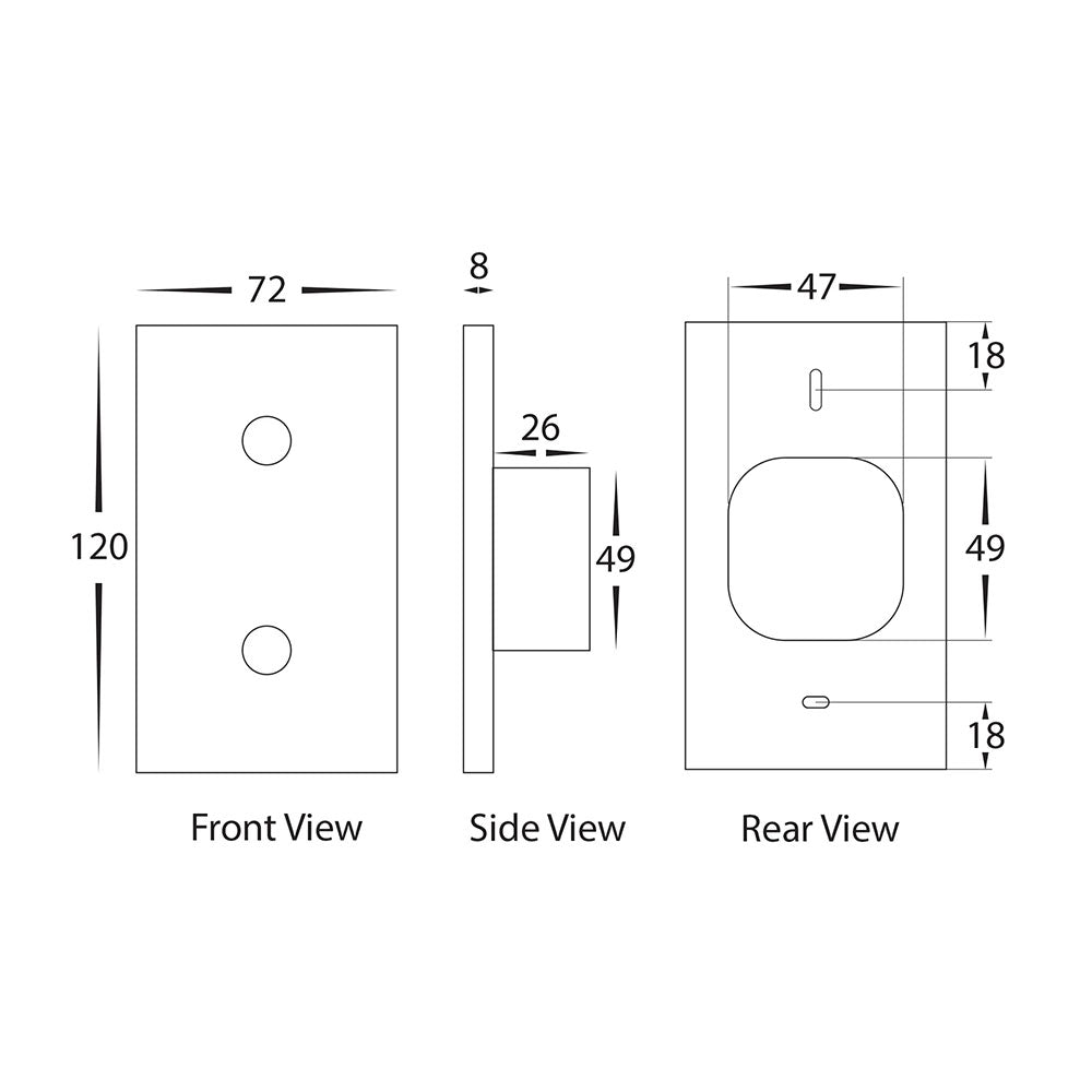 Wifi 2 x 300W 240V Two Gang Wall Switch White - HV9110-2