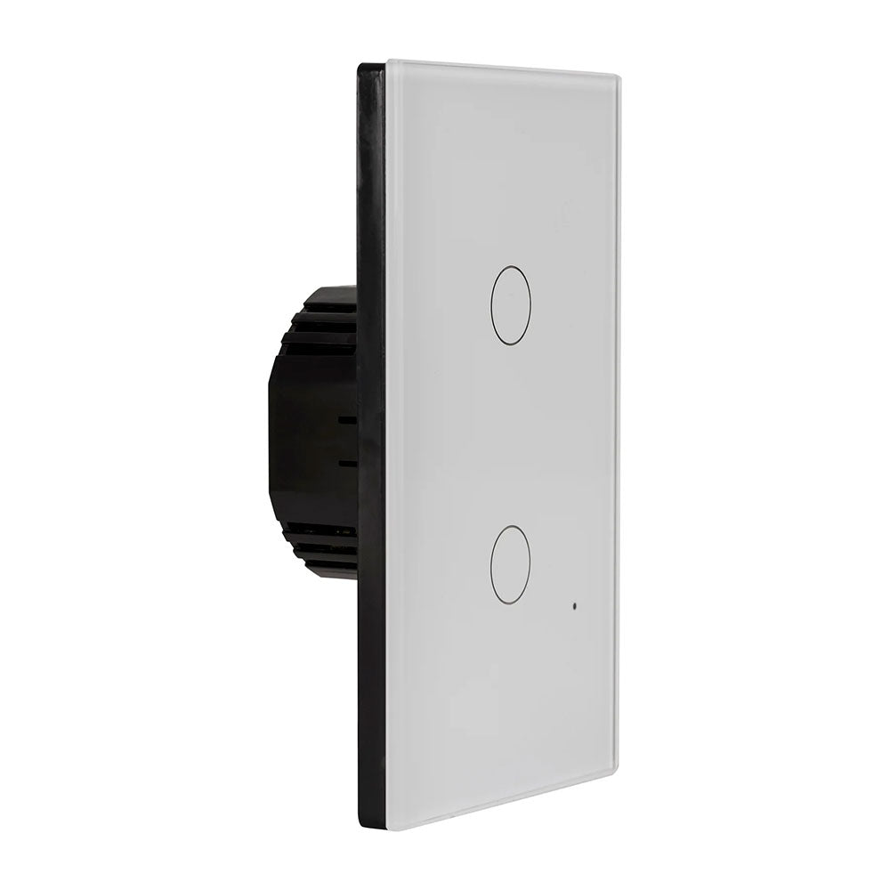Wifi 2 x 300W 240V Two Gang Wall Switch White - HV9110-2