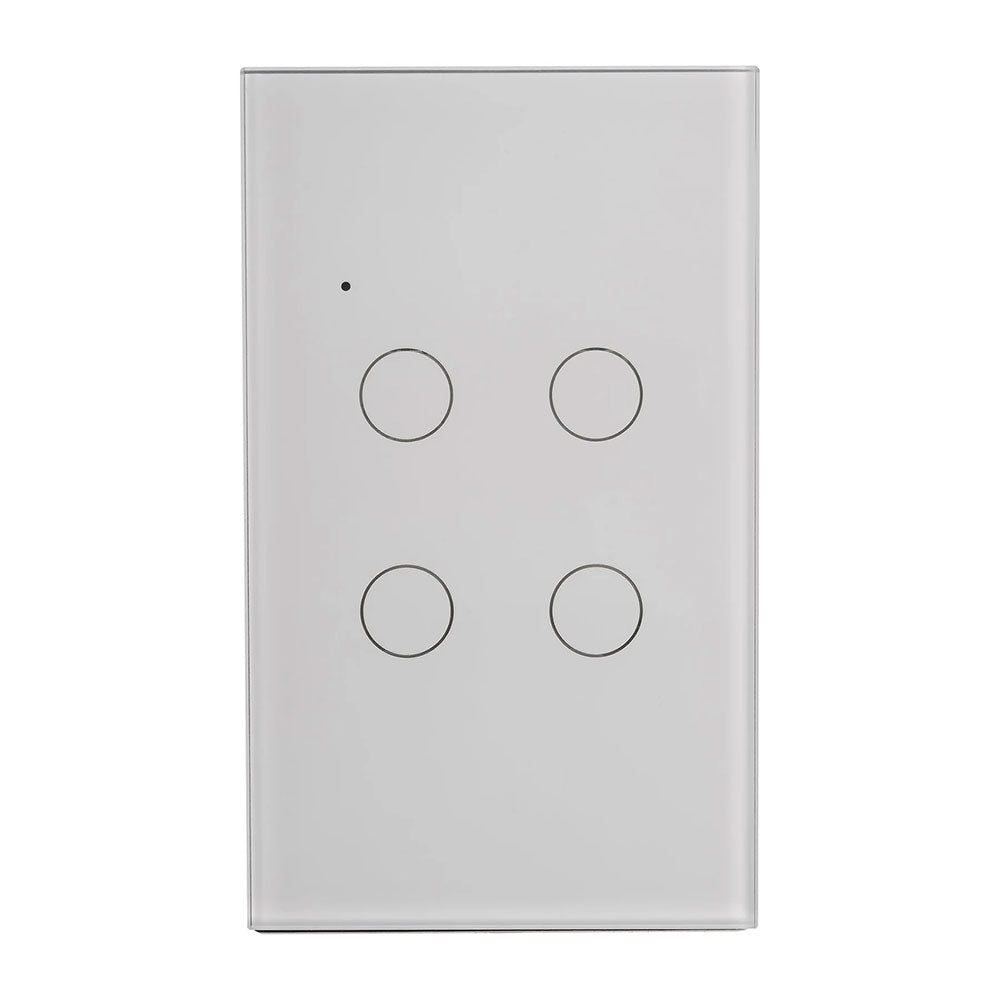 Wifi 4 x 300W 240V Four Gang Wall Switch White - HV9110-4