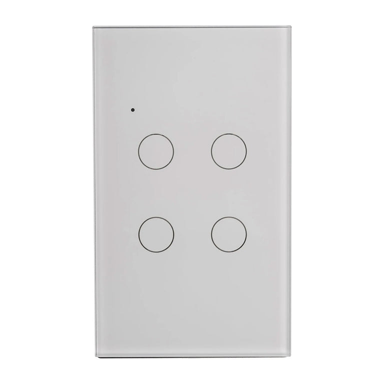Wifi 4 x 300W 240V Four Gang Wall Switch White - HV9110-4