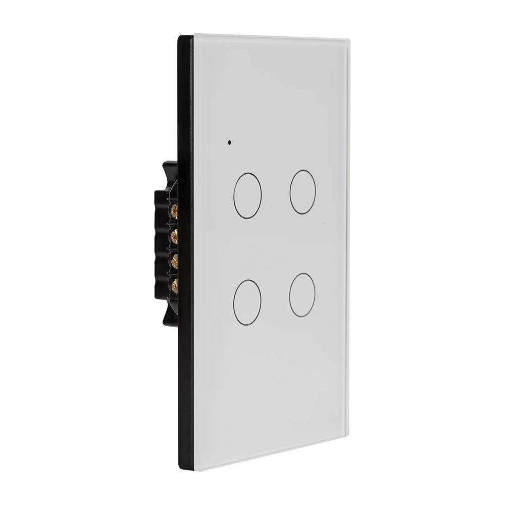 Wifi 4 x 300W 240V Four Gang Wall Switch White - HV9110-4