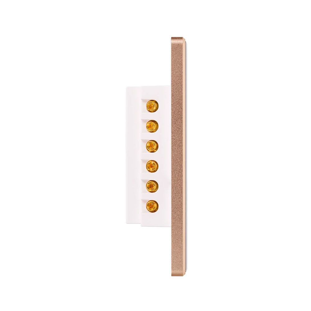 Wifi 4 x 300W 240V Four Gang Wall Switch White with Gold Trim - HV9120-4