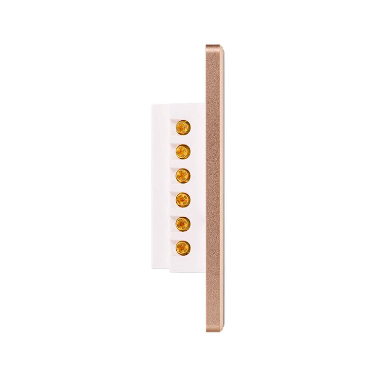 Wifi 4 x 300W 240V Four Gang Wall Switch White with Gold Trim - HV9120-4