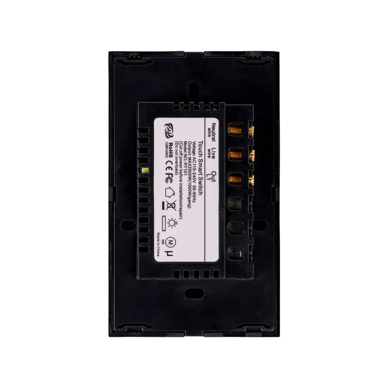 Wifi 300W 240V Single Gang Wall Switch Black - HV9210-1