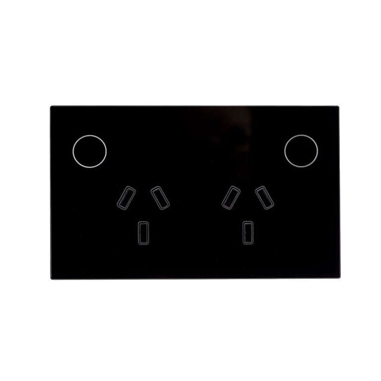 Wifi Double Powerpoint Black - HV9214