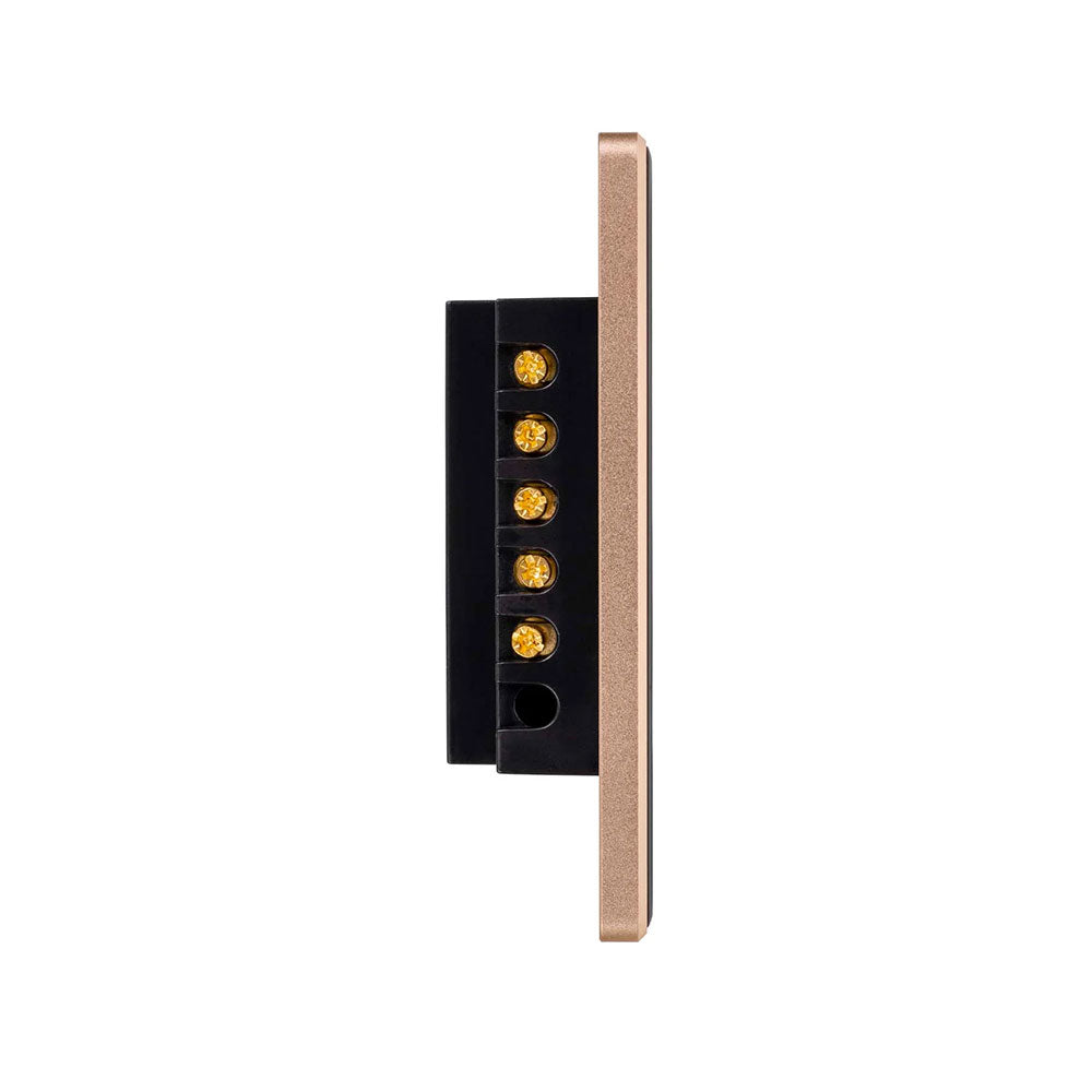 Wifi 3 x 300W 240V Three Gang Wall Switch Black with Gold Trim - HV9220-3