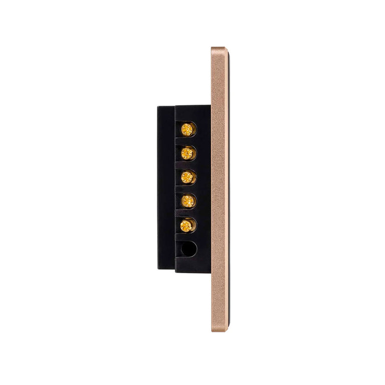 Wifi 3 x 300W 240V Three Gang Wall Switch Black with Gold Trim - HV9220-3