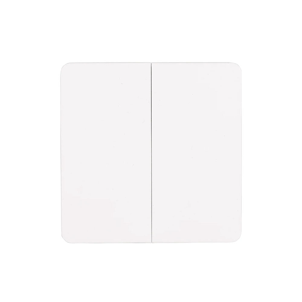 Two Gang Wireless Self Powered Wall Switch White - HV9262