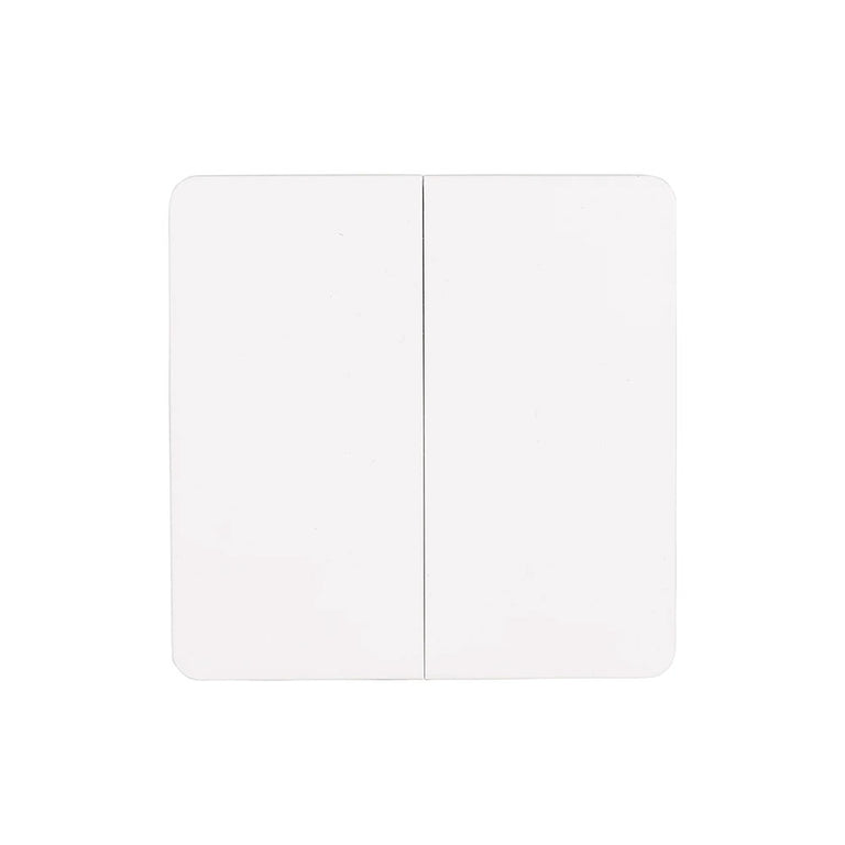 Two Gang Wireless Self Powered Wall Switch White - HV9262